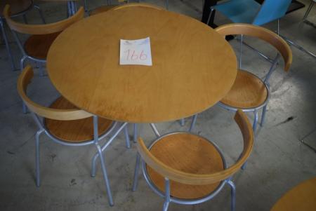 1 Stck. Round Table, Ø90cm. 4 Stühlen inbegriffen