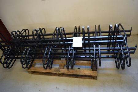 Bicycle racks, double with space for 12 bikes per rack.