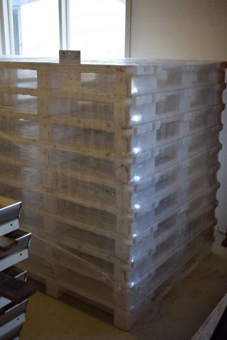10 pcs. Plastic pallets, 120x120 cm, approved for food industry