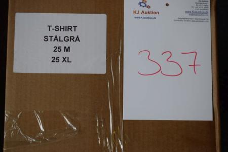Firmatøj uden tryk ubrugt: 40 stk. rundhalset T-shirt, lys rød,  100%  bomuld . 40 XL