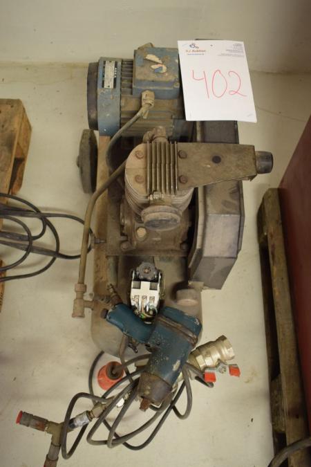 Compressor, mrk. Electra Beckum incl. 1 piece. Impact Wrench - condition unknown