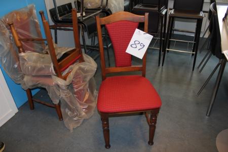 3 Stück Stühle mit rotem Stoff