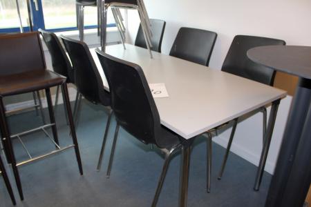 Kantinebord 180 x 80 x 73 cm med 10 stole 