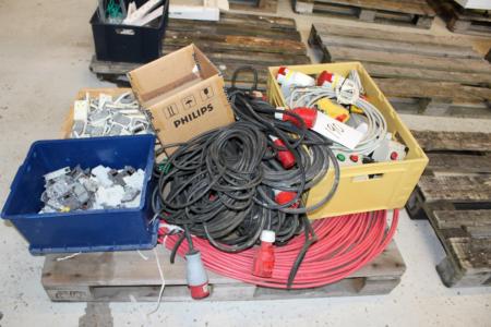 Pallet with various cable 380 v