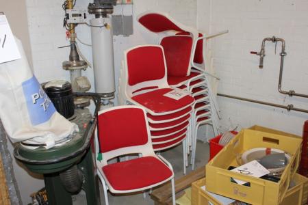 about 15 pcs. red chairs