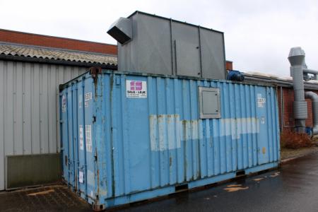 20 foot container fitted with spånsug