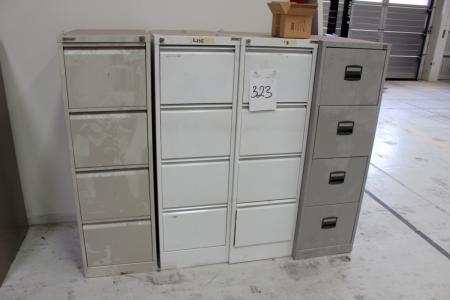 4 pcs. filing cabinets