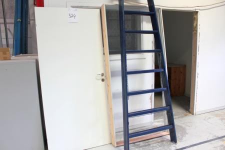 Door with frame b 99 H 209 cm + blue ladder with 12 steps