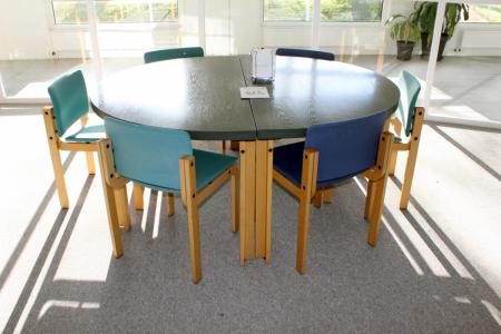 Rundt bord med 6 stole