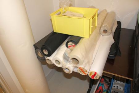 Various rollers with the fabric and the felt