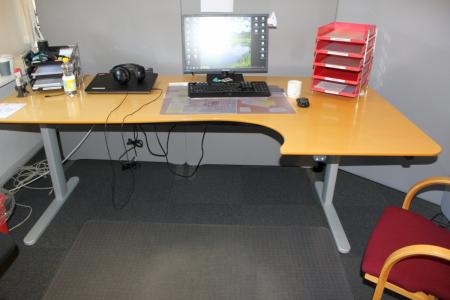 El Steh- / Sitz-Schreibtisch + Schrank