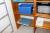 2 pcs. wooden shelves containing div assortment boxes