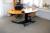 El Steh- / Sitz-Schreibtisch mit Bogen