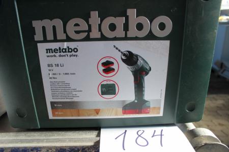 Aku screwdriver, Metabo 18 V, BS 18 LI, NY