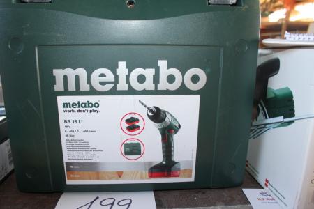 Aku skruemaskine, Metabo 18 V, BS 18 LI, NY