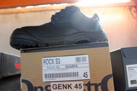 3 pairs of safety boots, Rock size 45, NEW