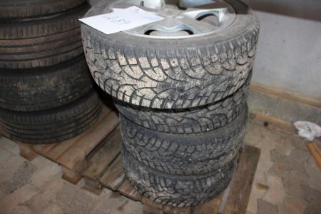 4 tires with alloy wheels 195/50 R15
