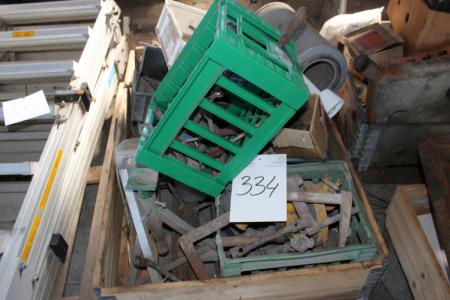Pallet with various tools, etc.