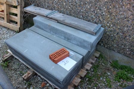 Pallet with concrete steps 100 x 40 x 14 cm 5 pcs