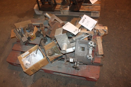 Various articles including airline filters and lofting gear on two pallets