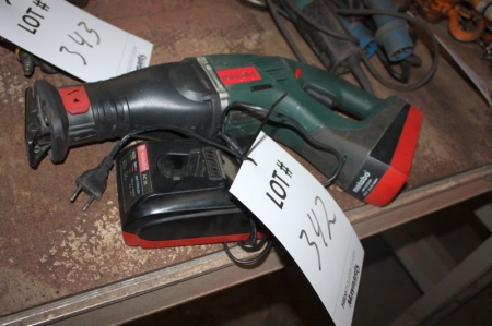 Aku power tool: Reciprocating saw, Metabo + charger: AC 30