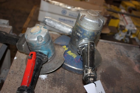 2 hand held pneumatic tools, angle cutters