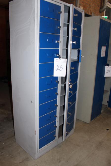 Steel cabinet with 2 x 11 space with keys