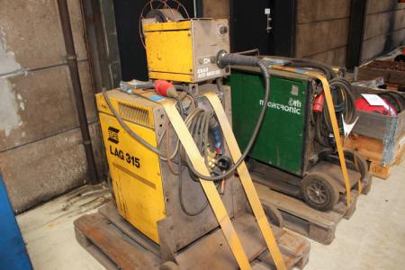 Welding machine, ESAB LAG 315 with A10-MED 30 box