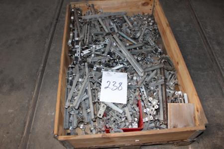 Pallet with fittings and pipe supports