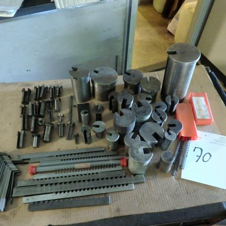 Broaching needles and holder for keyways, many different dia.
