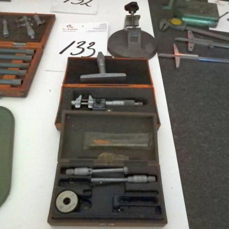 Innenmikrometer Messer, Tiefenhalter für Schraube + Dreipunkt Schrauben 6-8 und 10-12.