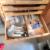 Drawer / closet in wood containing: countersinks, taps, trays, drills, stamping tools.