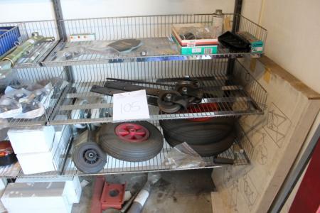 Miscellaneous tires + port wheels with brackets etc.