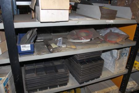 Contents bookcase various grinding wheels and welding rods, etc.