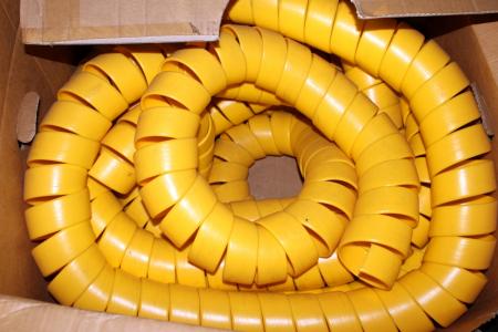 Box with protection for hydraulic hoses