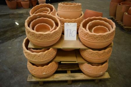 Palle various terracotta garden pots