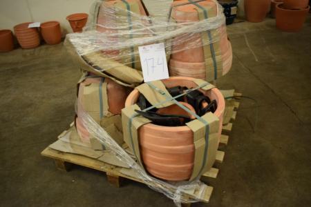 Palle m. Various terracotta garden pots