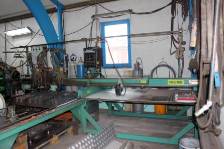 Optical flame cutter table, Hancock 200 with 4 burners board size 2000 x 4000 mm