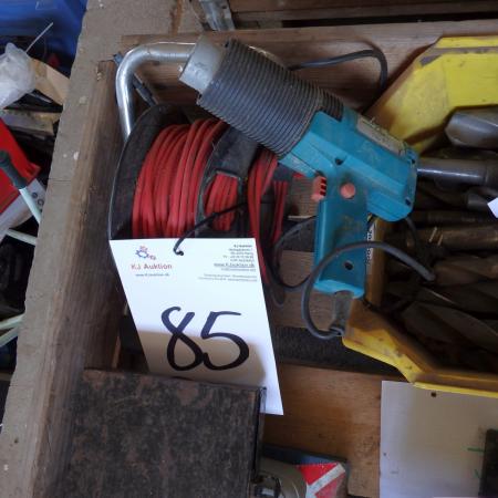 Cable reel, heat gun