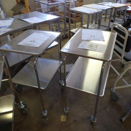 2 pcs. Stainless steel tables