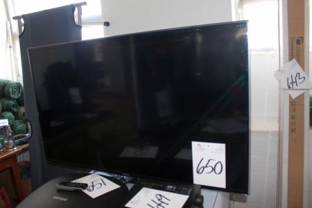 Fladskærms TV , Samsung på fod med fjernbetjening
