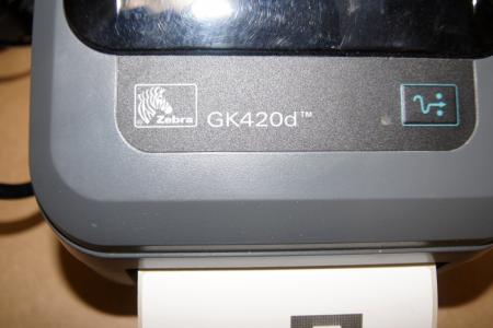 Etiket printer Zebra GK420D. (Afprøvet).
