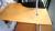 Hæve/sænke skrivebord med bøgeplade. B: 180 cm D: 120/80 cm. (Brugt som arbejdsbord derfor slidt). (Ikke afprøvet).