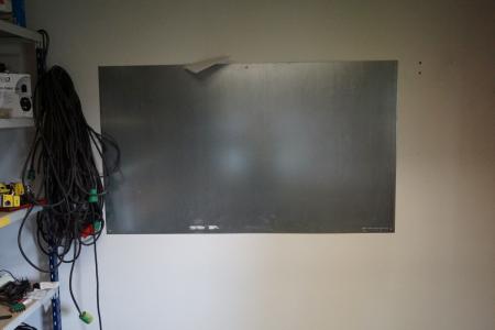 blackboard on the wall metal