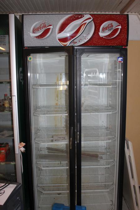 Dobbelt glaskøleskab, Coca Cola med 2 låger