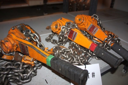 (3) chain lever blocks, Kito, 3.2 ton