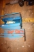 Steel wires on floor + (2) sheet panel clamps + chain lever block, Kito, 1.5 ton + (2) tool boxes + (3) hydraulic machine jacks with hydraulic station + pull/press hydraulic jack