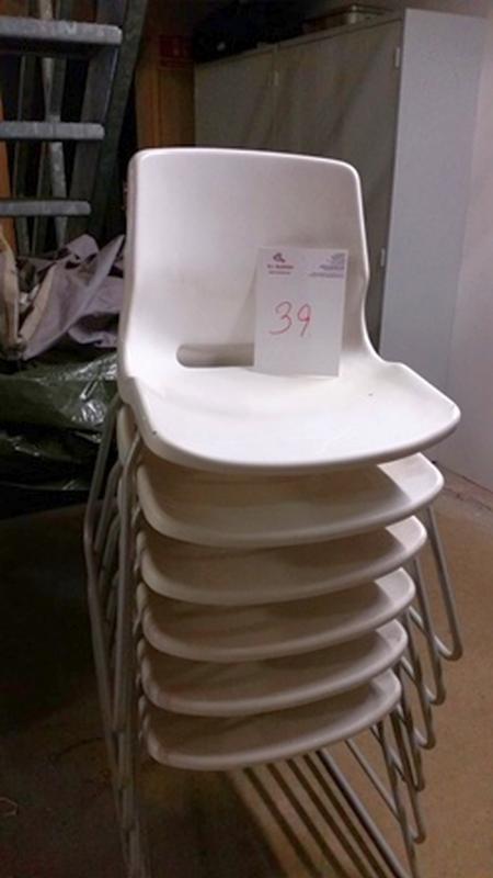 Plastic chairs, 6 pcs