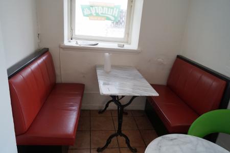 2 pieces cafe booths with table
