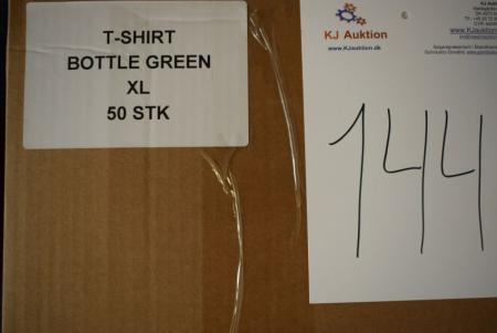 Firmatøj without pressure unused: 50 pcs. Round neck T-shirt, Bottle green, 100% cotton. 50 XL